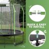 image:imageANCHEER 96 144 168 Trampoline With Net  Outdoor With Ladder for Kids Adults ASTM Approval AntiRust Coating Enclosure Fast Assembly