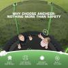 image:imageANCHEER 96 144 168 Trampoline With Net  Outdoor With Ladder for Kids Adults ASTM Approval AntiRust Coating Enclosure Fast Assembly