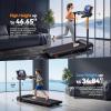 image:imageANCHEER 15 Incline Walking Pad Treadmill with Desk Workstation amp Adjustable Height Portable Treadmills for Home 450 lbs Weight Capacity 35HP Quiet Walking Pad with Desk Installation in 4 StepsClassic Black Red