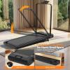 image:imageANCHEER Treadmill with 1215 Incline Folding Walking Pad with Handle Bar 320450lb Capacity Under Desk Foldable 35HP Treadmills for HomeOfficeGymInstallationFreeBBlackk