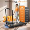 image:imageANCHEER Treadmill with 1215 Incline Folding Walking Pad with Handle Bar 320450lb Capacity Under Desk Foldable 35HP Treadmills for HomeOfficeGymInstallationFreeBBlackk