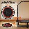 image:imageANCHEER Foldable Rebounder Trampoline for AdultsKids with Resistance Bands and Bungees 4048 Indoor amp Outdoor Mini Trampoline with Bar and Safety PaddingDeep Red