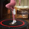 image:imageANCHEER Foldable Rebounder Trampoline for AdultsKids with Resistance Bands and Bungees 4048 Indoor amp Outdoor Mini Trampoline with Bar and Safety PaddingDeep Red