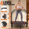 image:imageANCHEER Foldable Rebounder Trampoline for AdultsKids with Resistance Bands and Bungees 4048 Indoor amp Outdoor Mini Trampoline with Bar and Safety PaddingDeep Red