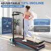 image:imageANCHEER Treadmill with Desk Workstationamp Adjustable Height 8 in 1 Folding Treadmill with 12 Incline35HP Walking Pad for Home 450lbs Weight CapacityUltraQuiet3 Type ControlInstallationFreeBlack Red