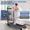 image:imageANCHEER Treadmill with Desk Workstationamp Adjustable Height 8 in 1 Folding Treadmill with 12 Incline35HP Walking Pad for Home 450lbs Weight CapacityUltraQuiet3 Type ControlInstallationFreeClassic white