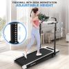 image:imageANCHEER Treadmill with Desk Workstationamp Adjustable Height 8 in 1 Folding Treadmill with 12 Incline35HP Walking Pad for Home 450lbs Weight CapacityUltraQuiet3 Type ControlInstallationFreeClassic white