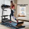image:imageMultifunctional Folding Treadmill with SitUp amp Incline 35 HP Portable Running Treadmills for Home 350 LBS Weight Capacity Smart LCD Display with Heart Rate Monitor amp Body Fat MeasurementDark Black