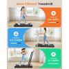 image:imageTreadmill with Foot MassageVibration Massage  Walking Pad Treadmill with Incline Foldable Walking Pad with Handle Bar 35HP Portable Folding Treadmills for HomeOfficeUpgraded Dark Black