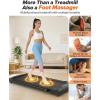 image:imageTreadmill with Foot MassageVibration Massage  Walking Pad Treadmill with Incline Foldable Walking Pad with Handle Bar 35HP Portable Folding Treadmills for HomeOfficeUpgraded Dark Black
