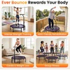 image:imageANCHEER 50 Trampoline  Rebounder Trampoline for Adults with T Bar Exercise Trampoline Max Load 500lbs Adjustable Handle Mini Trampolines with Bungees Stable amp QuietIndoor OutdoorGym WorkoutProPurple