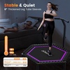 image:imageANCHEER 50 Trampoline  Rebounder Trampoline for Adults with T Bar Exercise Trampoline Max Load 500lbs Adjustable Handle Mini Trampolines with Bungees Stable amp QuietIndoor OutdoorGym WorkoutProPurple