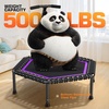 image:imageANCHEER 50 Trampoline  Rebounder Trampoline for Adults with T Bar Exercise Trampoline Max Load 500lbs Adjustable Handle Mini Trampolines with Bungees Stable amp QuietIndoor OutdoorGym WorkoutProPurple