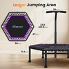 image:imageANCHEER 50 Trampoline  Rebounder Trampoline for Adults with T Bar Exercise Trampoline Max Load 500lbs Adjustable Handle Mini Trampolines with Bungees Stable amp QuietIndoor OutdoorGym WorkoutProPurple