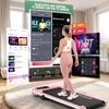 image:imageANCHEER Walking Pads 2 in 1 Under Desk Treadmill 25HP Compact Running Machine with Remote Control 300lbs Weight Capacity for HomeGymOfficeUltraQuiet InstallationFreeCute Pink