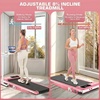 image:imageANCHEER Walking Pads 2 in 1 Under Desk Treadmill 25HP Compact Running Machine with Remote Control 300lbs Weight Capacity for HomeGymOfficeUltraQuiet InstallationFreeCute Pink