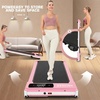 image:imageANCHEER Walking Pads 2 in 1 Under Desk Treadmill 25HP Compact Running Machine with Remote Control 300lbs Weight Capacity for HomeGymOfficeUltraQuiet InstallationFreeCute Pink