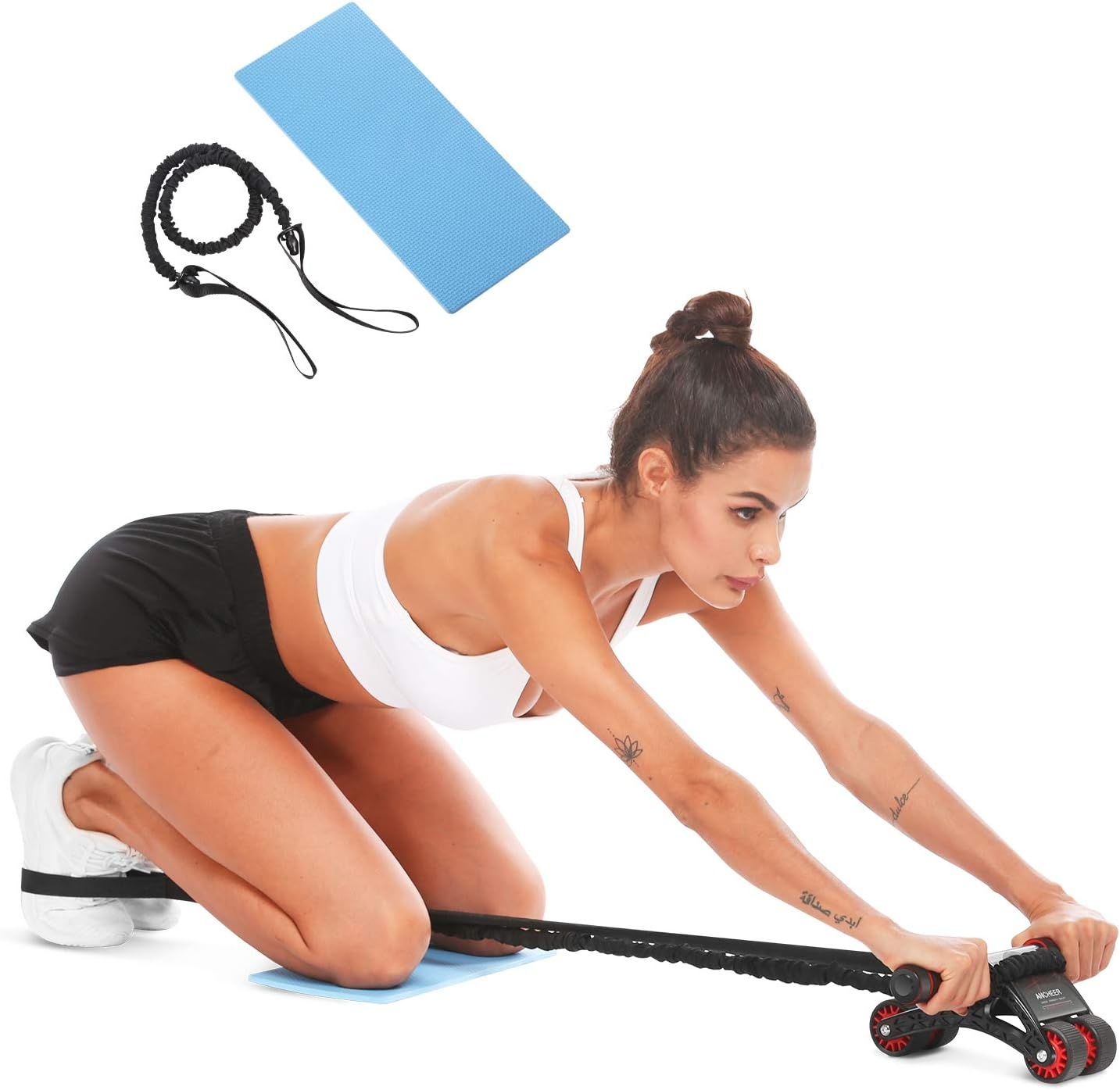 image:imageANCHEER AB Roller for ABS WorkoutAb Roller Wheel Exercise Equipment for Core WorkoutAb Workout Equipment for Abdominal ExercisePerfect Home Gym Equipment for Men Women Abdominal Exercise