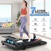 image:imageANCHEER Walking Pad with 15 Incline Foldable Treadmills for Home with Handle Bar amp Desk Quiet 35HP Under Desk Treadmill 75 MPH Portable Walking Pad Treadmill with LED Display 400 LBS CapacityMidnight Black