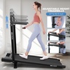 image:imageANCHEER Walking Pad with 15 Incline Foldable Treadmills for Home with Handle Bar amp Desk Quiet 35HP Under Desk Treadmill 75 MPH Portable Walking Pad Treadmill with LED Display 400 LBS CapacityMidnight Black