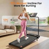 image:imageANCHEER Walking Pad with Incline  Under Desk Treadmill with Handle BarCarbon Black