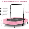 image:imageANCHEER Trampoline for Kids Toddler Trampoline Indoor Sports and Outdoor Games 56 Kids Rebounder 220LBS Capacity with Adjustable Safety Handrail Foldable Jumper for Boys and GirlsPinkBlack